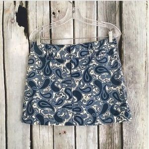 GAP Paisley Denim Sadie Skirt